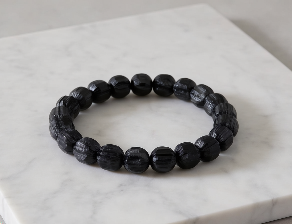 Black Tourmaline gemstone illustration